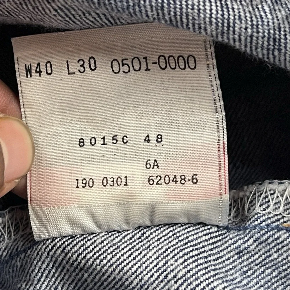 Vintage Levi's 501xx Men's 34x27 Jeans Red Tab Blue Denim Button Fly Straight